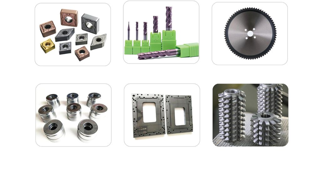 PVD-coated cutting tools, inserts, drills, saw blades and molds